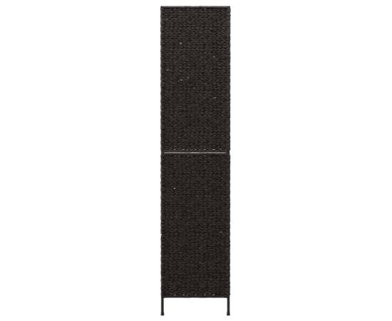 Paravan de cameră cu 3 panouri negru 122x180 cm, zambilă de apă, 5 image