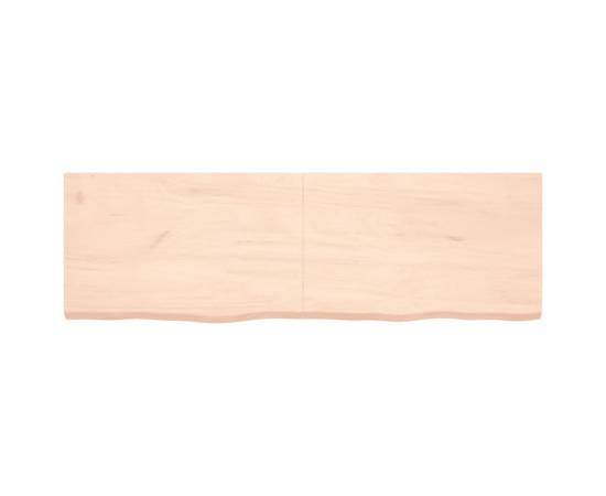 Blat de masă, 160x50x4 cm, lemn masiv de stejar netratat, 3 image