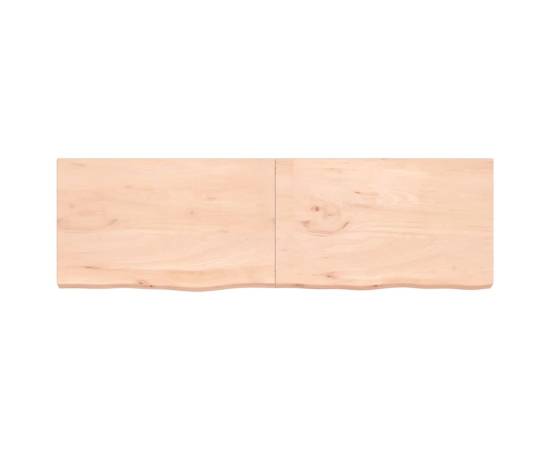 Blat de masă, 200x60x6 cm, lemn masiv de stejar netratat, 3 image