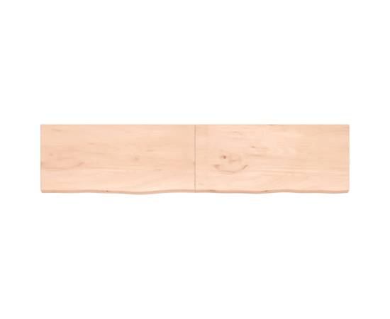 Blat de masă, 220x50x4 cm, lemn masiv de stejar netratat, 3 image