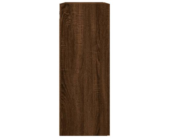 Dulap pe perete, stejar maro, 69,5x34x90 cm, lemn prelucrat, 8 image