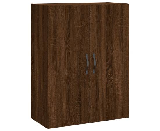 Dulap pe perete, stejar maro, 69,5x34x90 cm, lemn prelucrat, 2 image