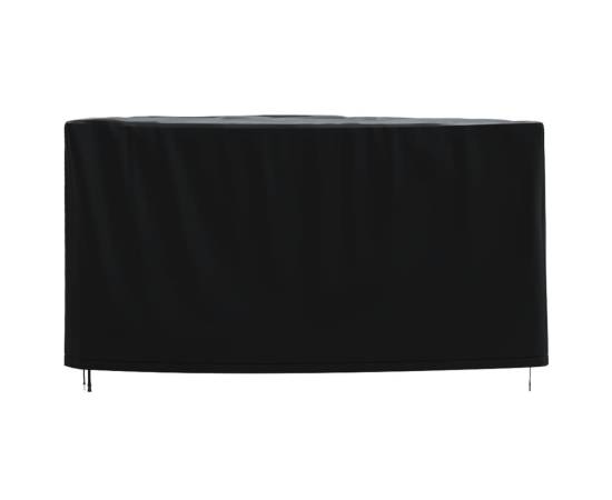 Husă mobilier de grădină negru 180x140x90 cm impermeabilă 420d, 4 image