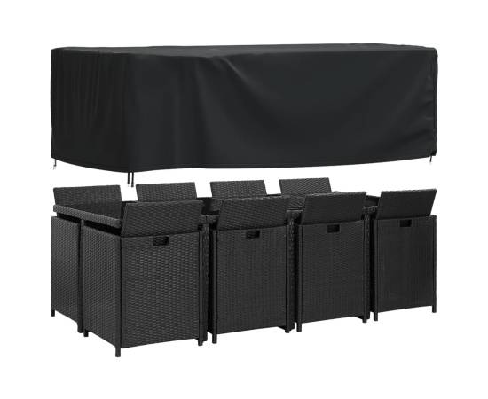 Husă mobilier de grădină negru 229x113x73 cm impermeabil 420d