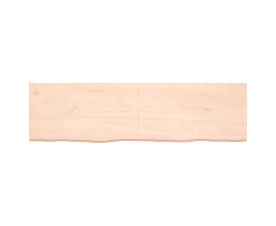 Blat de masă, 180x50x6 cm, lemn masiv de stejar netratat, 3 image