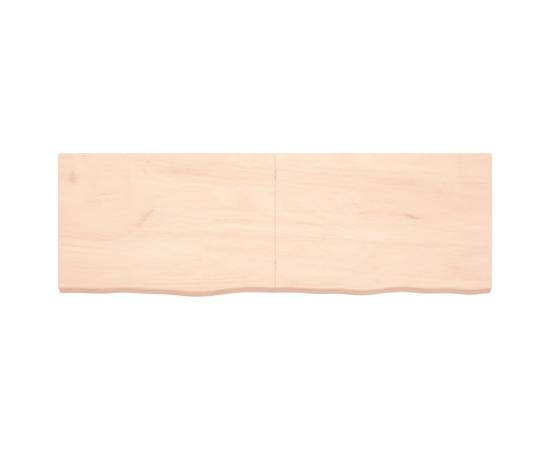 Blat de masă, 180x60x6 cm, lemn masiv de stejar netratat, 3 image
