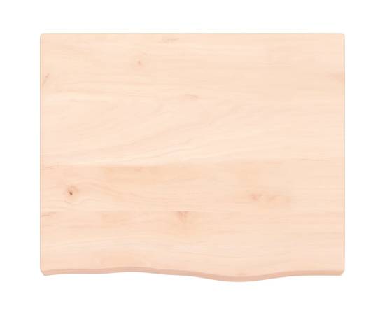 Blat de masă, 60x50x6 cm, lemn masiv de stejar netratat, 3 image