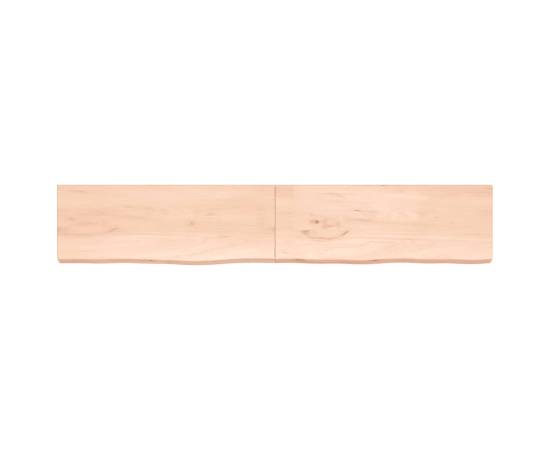 Blat de masă, 200x40x6 cm, lemn masiv de stejar netratat, 3 image