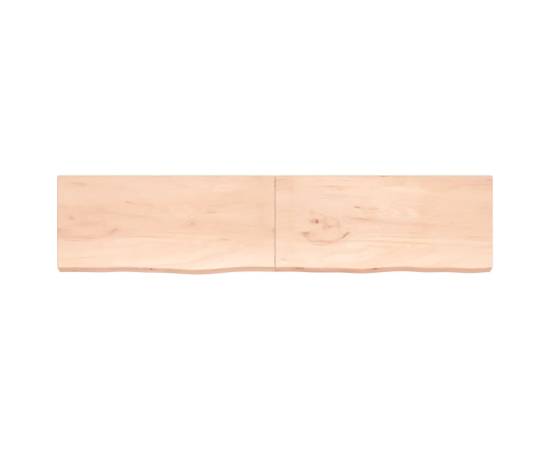 Blat de masă, 220x50x6 cm, lemn masiv de stejar netratat, 3 image