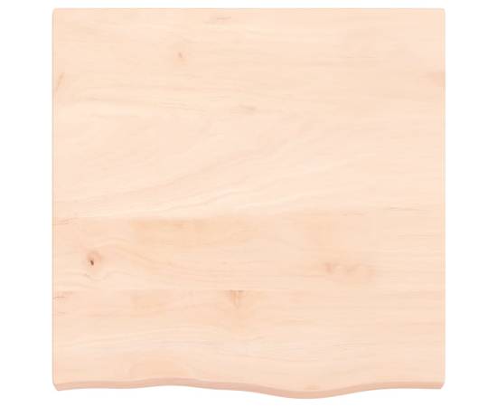 Blat de masă, 60x60x6 cm, lemn masiv de stejar netratat, 3 image