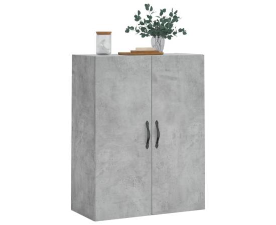 Dulap pe perete, gri beton, 69,5x34x90 cm, lemn prelucrat, 4 image