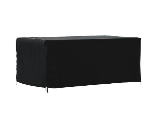Husă mobilier de grădină negru 172x113x73 cm impermeabilă 420d, 5 image