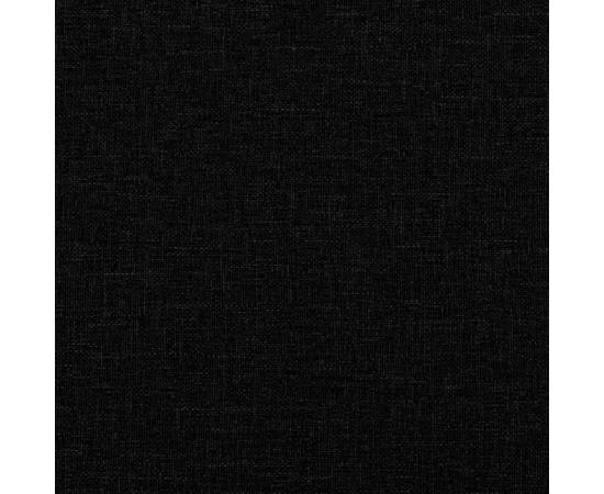 Pat de zi cu saltea, negru, 90x190 cm, textil, 11 image