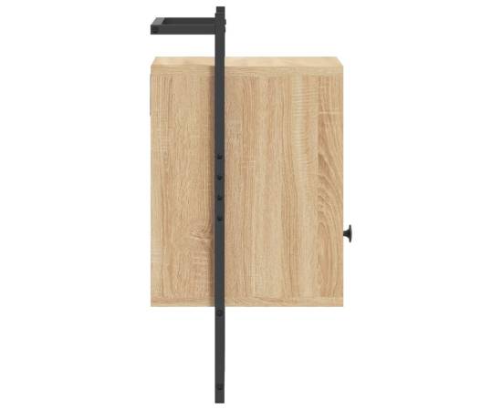 Noptiere de perete, 2 buc., stejar sonoma, 40x30x61 cm, lemn, 8 image