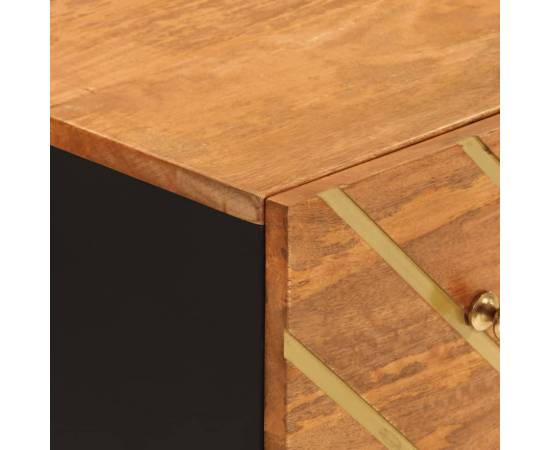 Dulapuri lateral, 2 buc., maro/negru, 60x33,5x75 cm, lemn mango, 6 image