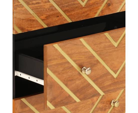 Dulapuri lateral, 2 buc., maro/negru, 60x33,5x75 cm, lemn mango, 8 image