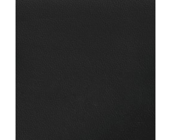 Pat de zi cu saltea, negru, 90x200 cm, piele ecologică, 11 image