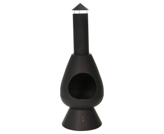 Progarden Șemineu cu horn "ambient", negru, 110 cm