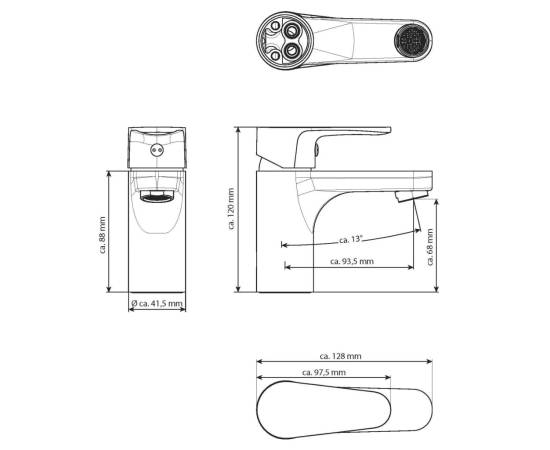 Eisl baterie de lavoar claudio, crom, 7 image