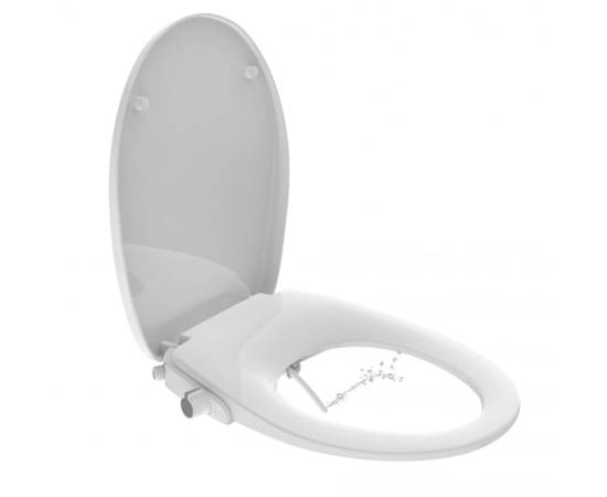 Eisl scaun de toaletă închidere silențioasă atașament pulverizator alb, 3 image