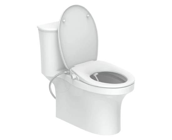 Eisl scaun de toaletă închidere silențioasă atașament pulverizator alb, 4 image
