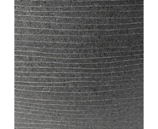442110 capi plant vase "arc granite" tapered low 34x25 cm anthracite