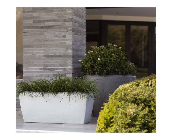Capi jardinieră plante joasă „arc granite”, conică, antracit, 60x48 cm, 5 image