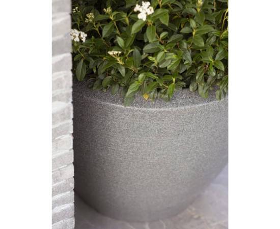 Capi jardinieră plante joasă „arc granite”, conică, antracit, 60x48 cm, 6 image