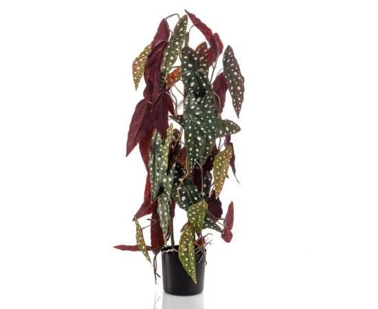 Emerald plantă artificială begonia maculata, 75 cm, în ghiveci
