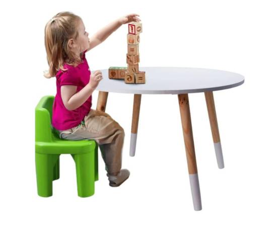 H&s collection masă pentru copii, alb, 60x41 cm, 5 image