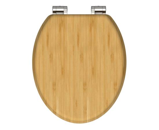 SchÜtte capac de toaletă cu închidere silențioasă natural bamboo, 9 image