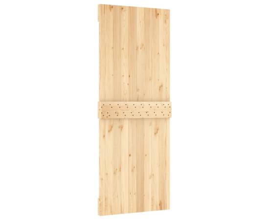 Ușă glisantă cu set de feronerie 80x210 cm, lemn masiv de pin, 5 image