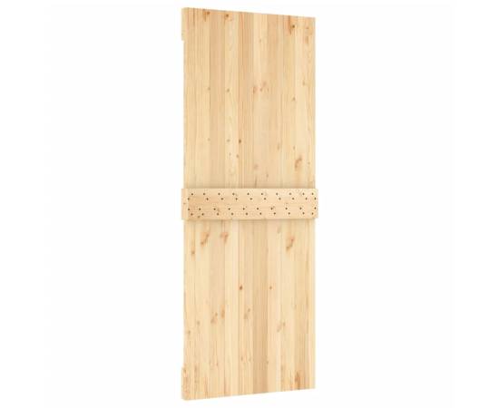 Ușă glisantă cu set de feronerie 80x210 cm, lemn masiv de pin, 5 image