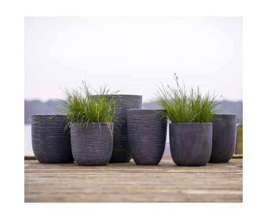 442100 capi egg planter "waste rib" 43x41 cm grey, 4 image