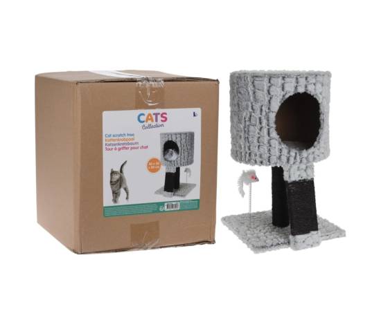 Pets collection turn de zgâriat pt pisici/suport cu șoarece 30x30x40cm, 6 image