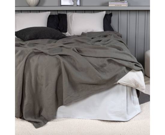 Venture home cuvertură de pat „milo” 260x260 cm, gri, poliester, 4 image