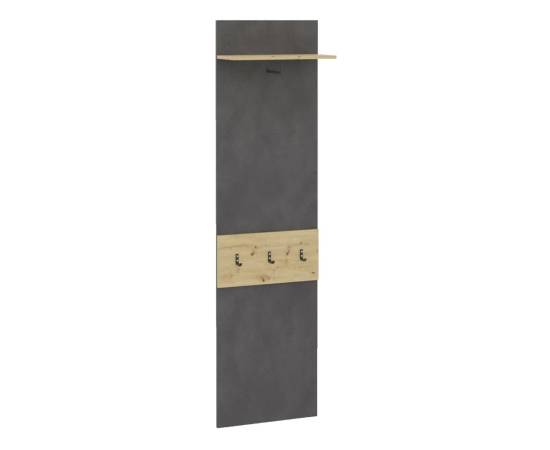 Fmd cuier haine cu raft pentru perete, matera & stejar, 50x23x188 cm, 2 image
