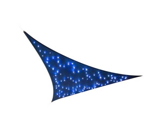 Perel pânză parasolar led starry sky triunghi 3,6 m, albastru închis, 2 image