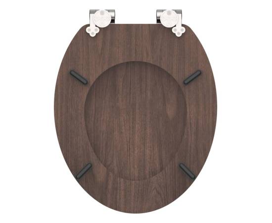 SchÜtte capac de toaletă cu închidere silențioasă dark wood mdf, 6 image
