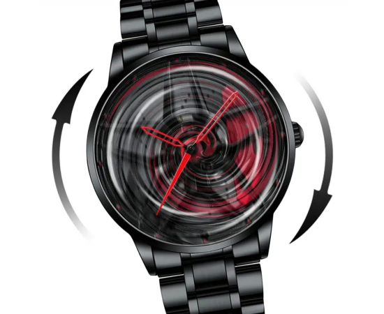 Ceas Sport pentru pasionatii auto, moto, ATV, SSV, model "GT-BORBET 1471", culoare rosu + negru, 4 image