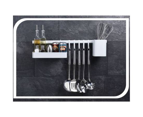 Excellent houseware organizator pentru bucătărie, 8 piese, negru, 4 image