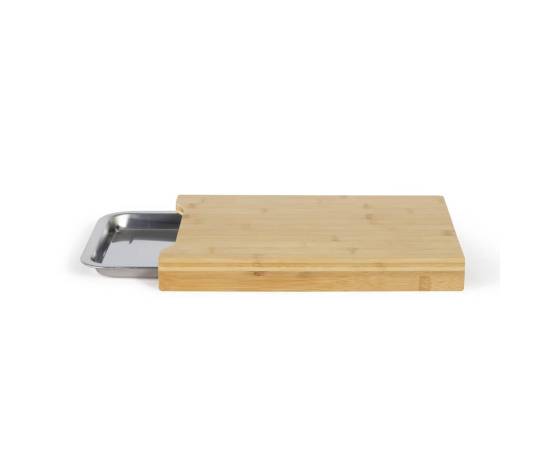 Livoo blat de tăiat cu sertar de depozitare, bej, lemn, 2 image