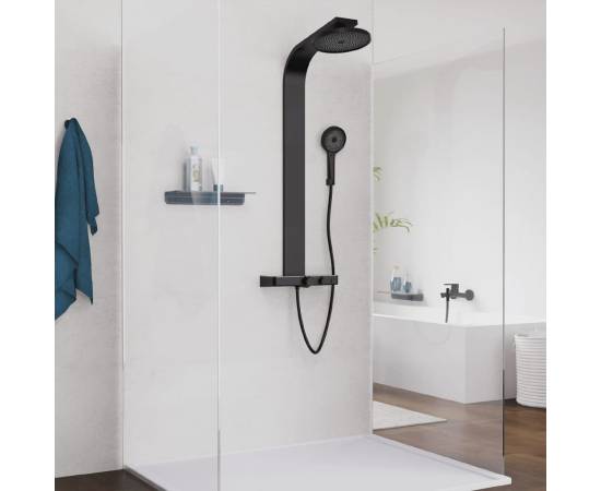 SchÜtte set de duș cu tavă termostatică samoa rain, negru mat, 4 image
