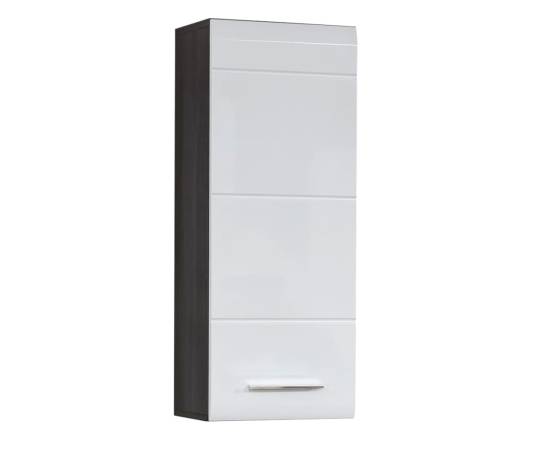 Trendteam dulap de depozitare de perete „line” alb și argintiu fumuriu, 2 image