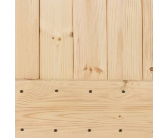 Ușă glisantă cu set de feronerie 80x210 cm, lemn masiv de pin, 7 image