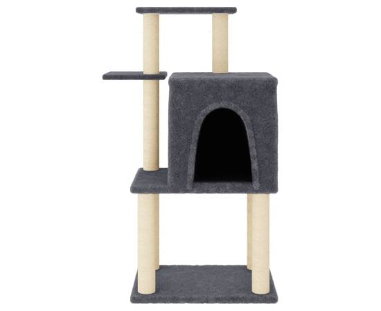 Ansamblu de pisici, stâlpi din funie sisal, gri închis, 97 cm, 3 image