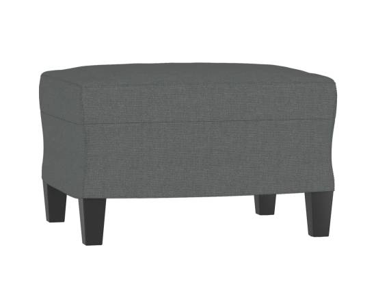 Canapea cu 3 locuri și taburet, gri închis, 180 cm, textil, 5 image