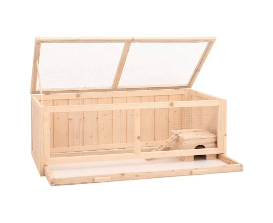 Cușcă pentru hamsteri, 104x52x54 cm, lemn masiv de brad, 3 image