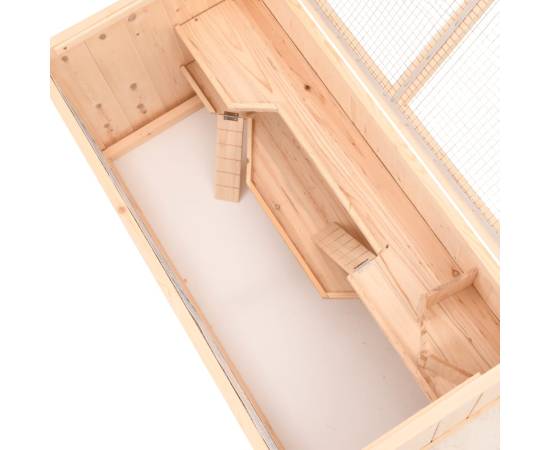 Cușcă pentru hamsteri, 89,5x45x45 cm, lemn masiv de brad, 7 image