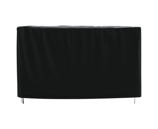 Husă mobilier de grădină negru 225x143x90 cm impermeabilă 420d, 4 image